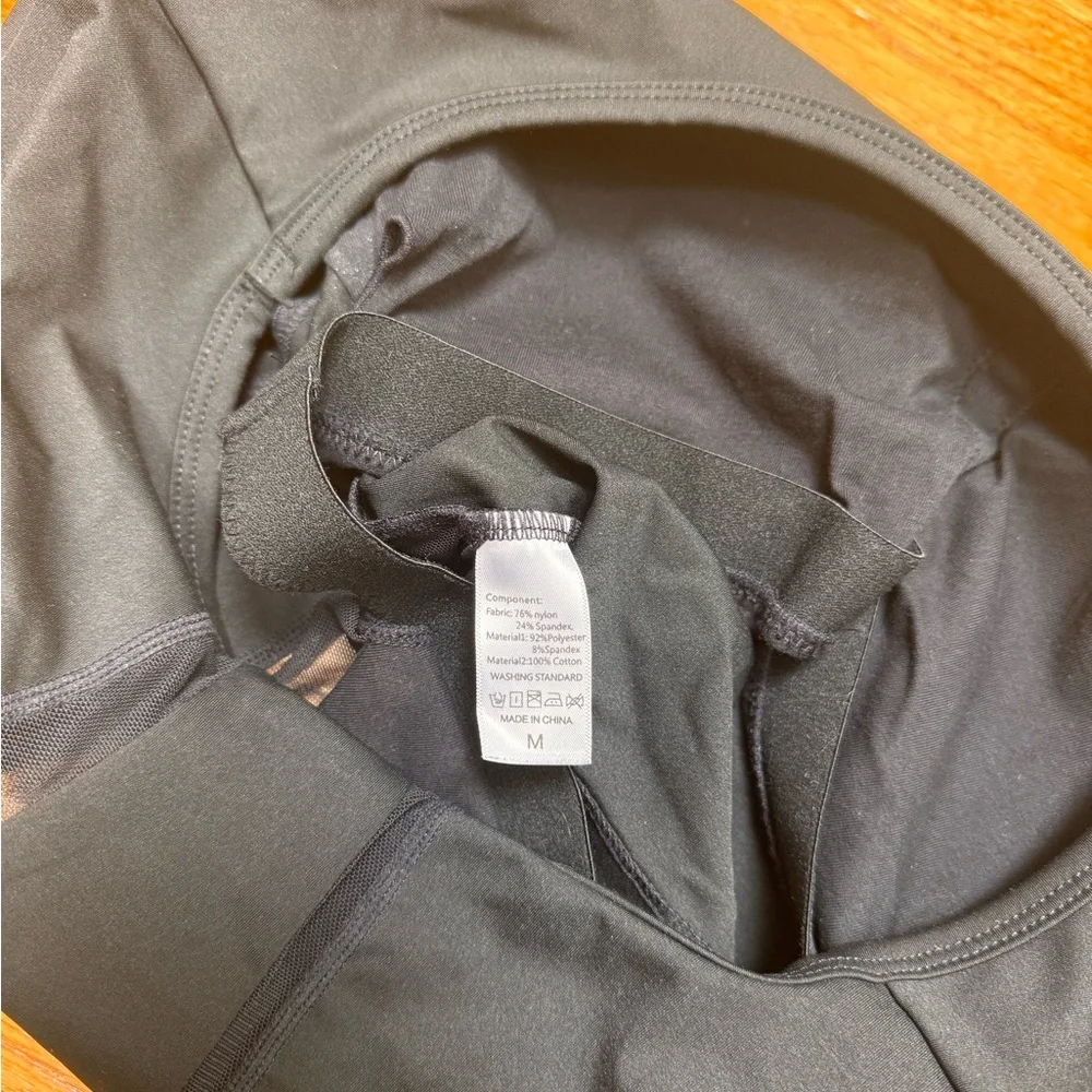 Black Women's Scoop Neck Crop Top - Picture 3 of 3